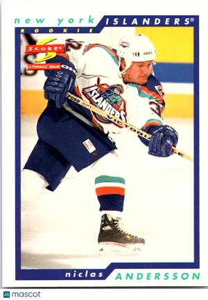 1995 Score Niclas Andersson #248 Rookie