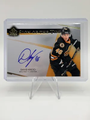 David Krejci| 14-15 UD SP Authentic| Sign Of The Times