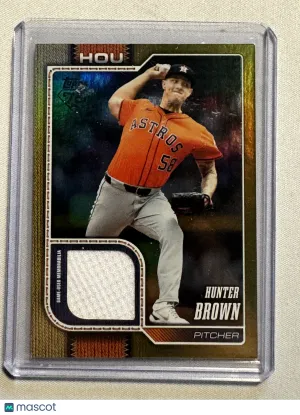 2026 Topps Series 1 Hunter Brown #264 Gold Game-Used Memorabilia
