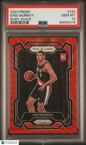 2023 Panini Prizm Kris Murray Ruby Wave PSA 10