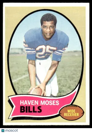 1970 Football Card Haven Moses #165