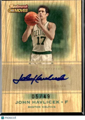 John Havlicek 2007 Topps Trademark Moves Auto Wood /49 Boston Celtics