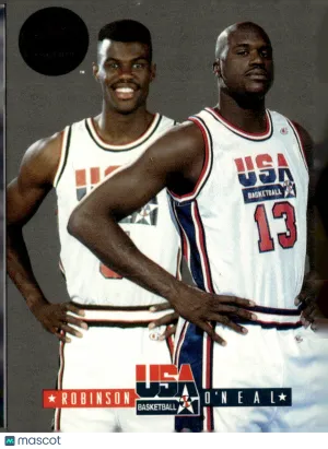 1994 SkyBox USA Basketball Shaquille O'Neal David Robinson #10