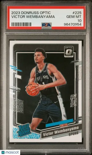 2023-24 Panini Donruss Optic Victor Wembanyama Rookie RC #225 San Antonio Spurs PSA 10