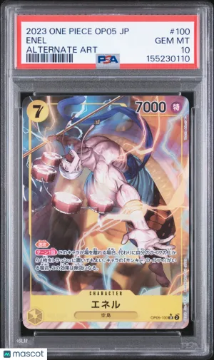 2023 One Piece Japanese Op05-Awakening Of The New Era Enel Japanese Alternate Art PSA 10 #100