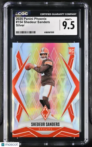 2025 Panini Phoenix Shedeur Sanders Silver Rookie #154 CGC 9.5 Cleveland Browns