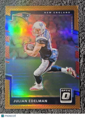 2017 Panini Donruss Optic #99 Julian Edelman Orange Holo Prizm 054/199
