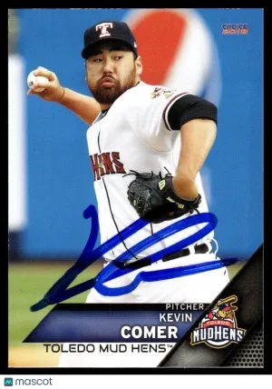 2018 Choice Baseball Kevin Comer Toledo Mud Hens #6 Signed Near Mint