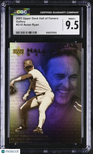 2001 Upper Deck Hall Of Famers Nolan Ryan Gallery #G10 CGC 9.5 Texas Rangers