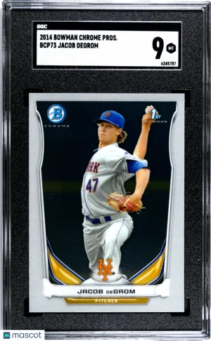 2014 Bowman Jacob Degrom Chrome Pros. Rookie #BCP73 SGC 9 New York Mets