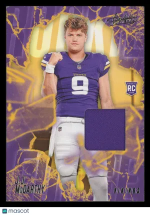 J.J. McCarthy 2024 Panini Absolute Rookie Force RC Memorabilia #RF-JMY Minnesota Vikings