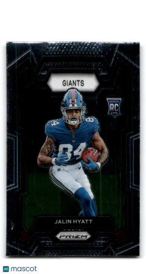 2023 Panini Prizm Jalin Hyatt #378 Rookie New York Giants