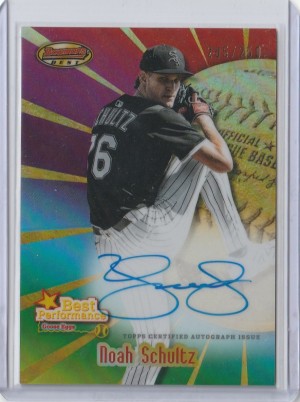 2025 Bowman's Best Best Performance Goose Eggs Autograph Noah Schultz 205/250 front