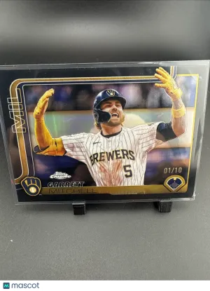 2025 Topps Chrome Garrett Mitchell #28 Black Refractor Parallel/Variety Base Set