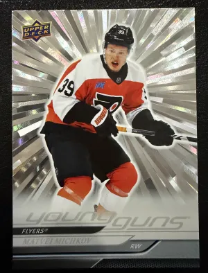 2024 UPPER DECK #492 MATVEI MICHKOV OUTBURST SILVER YOUNG GUNS