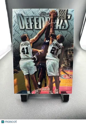 1996 Topps Finest Defenders Tim Duncan Will Perdue #DF26