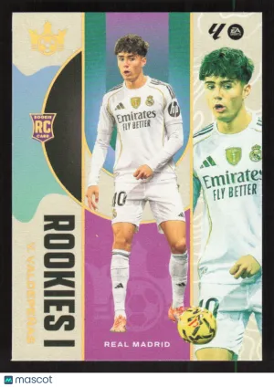 2025-26 Panini Pitch Kings Victor Valdepenas Real Madrid Rookies I #1 Soccer Card