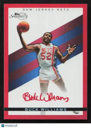 2008-09 Topps Signature Buck Williams #TS-BWI Facsimile Red SN