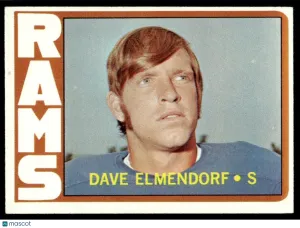 1972 Football Card Dave Elmendorf #109