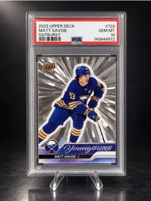 2023-24 Upper Deck Extended Matt Savoie Young Guns Silver Outburst