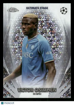 2023/24 Topps UEFA Club Competitions Victor Osimhen #USC-38 Ultimate Stage Chrome Promo