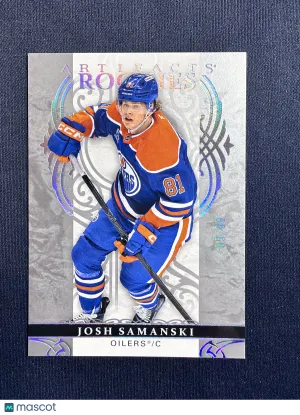 2026-27 Upper Deck Artifacts Josh Samanski #184 Platinum Sparkle /99 Rookie