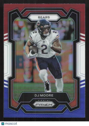 2023 Panini Prizm DJ Moore #47 Red White and Blue Parallel