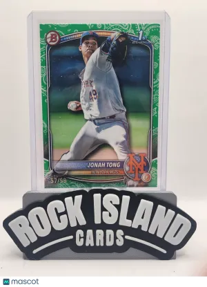Jonah Tong 2024 Bowman Prospect #BP-105 Green Pattern 57/99 1st Bowman