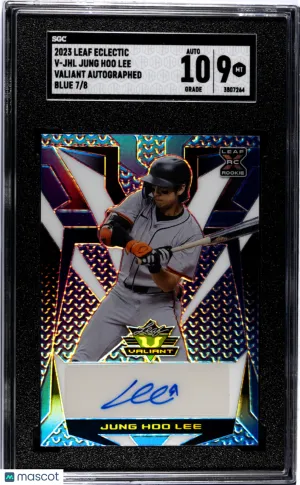 2023 Leaf Eclectic Jung Hoo Lee Valiant Autograph Blue 8 /8 #V-JHL SGC 9 San Francisco Giants