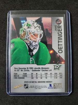 Jake Oettinger Precious Metal Gems Red /100 back