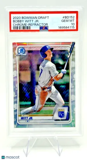 2020 Bowman Draft Chrome Bobby Witt Jr #BD-152 Refractor PSA 10 Royals