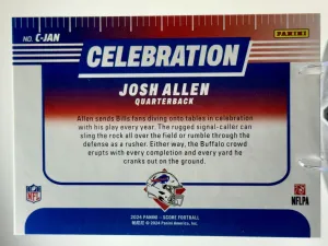 2024 Score #C-JAN Josh Allen Celebration Orange back