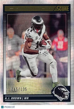 2024 Panini Score Football A.J. Brown Silver Circle /135 #228 Philadelphia Eagles