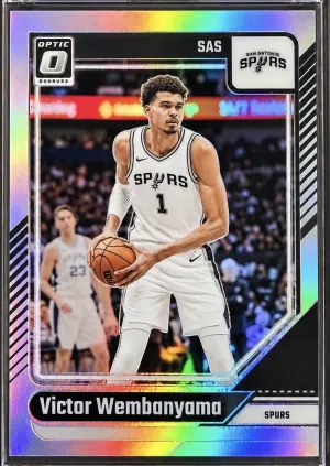 Victor Wembanyama TRUE SILVER HOLO 2024-25 Panini Donruss Optic SPURS #45