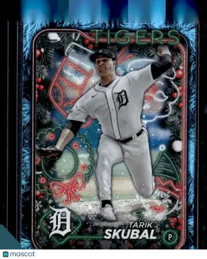 2024 Topps Holiday Tarik Skubal #H144 Blue Tree