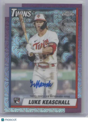 2025 Topps Chrome 1990 Autograph Luke Keaschall #U90C-86 Purple Mojo 065/299 RC