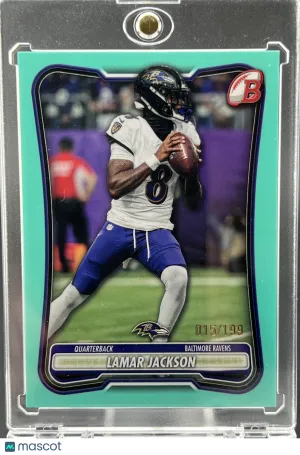 2026 Bowman Lamar Jackson Aqua 015/199 Baltimore Ravens