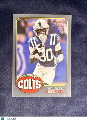 2026 Topps Heritage Deion Burks #301 Dark Gray Border RC