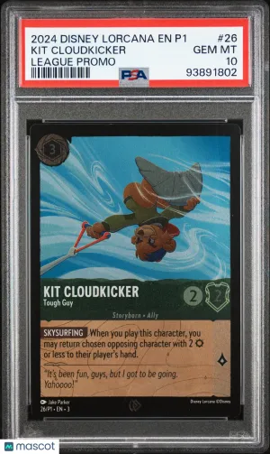 2024 Disney Lorcana En P1-Promo Kit Cloudkicker #26 League Promo PSA 10