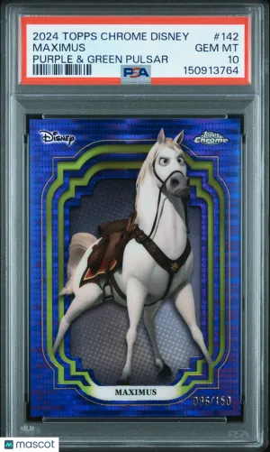 2024 Topps Chrome Disney Maximus /150 #142 PSA 10