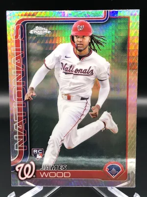 2025 Topps Chrome No.132 Prizm Refractor James Wood Rookie Card