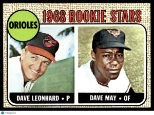 1968 Baseball Card Dave Leonhard May #56