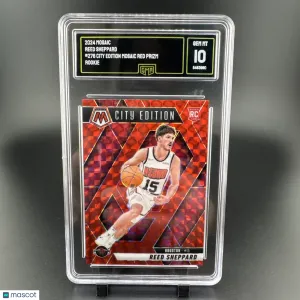 2024-25 Panini Mosaic Reed Sheppard #276 Red Prizm Rookie GMA 10
