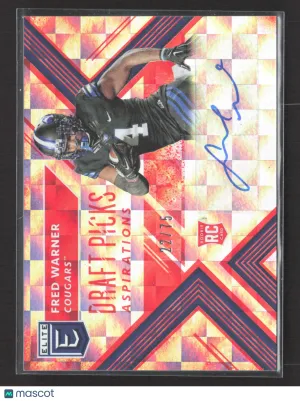 2018 Panini Elite Draft Picks Aspirations Fred Warner #226 RC Auto /75 Football Card