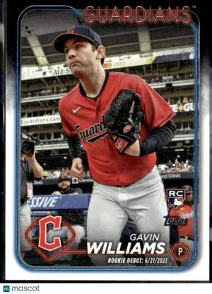 2024 Topps Update Series Gavin Williams #US294 Royal Blue RC