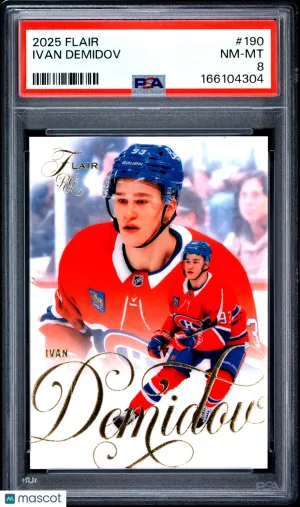 2025/26 Upper Deck Flair Ivan Demidov #190 Rookie PSA 8