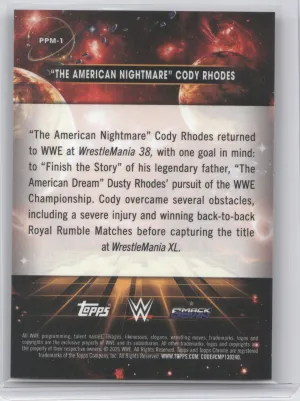 2026 Topps Cosmic Chrome WWE Planetary Pursuit Cody Rhodes #PPM-1 Mercury back