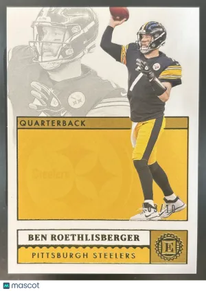 Encased Ben Roethlisberger Base Gold #77 Pittsburgh Steelers