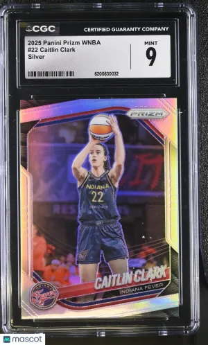 2025 Panini Prizm WNBA Caitlin Clark Silver #22 CGC 9 Indiana Fever