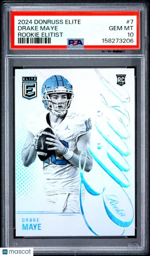 2024 Panini Donruss Elite Rookie Elitist Drake Maye #7 front